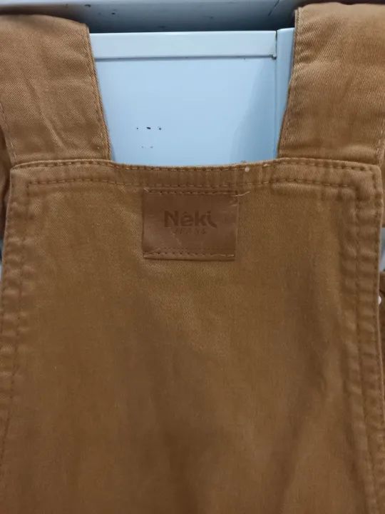 Macacão Jeans Infantil - Tamanho 12-Semi Novo. - Foto 4