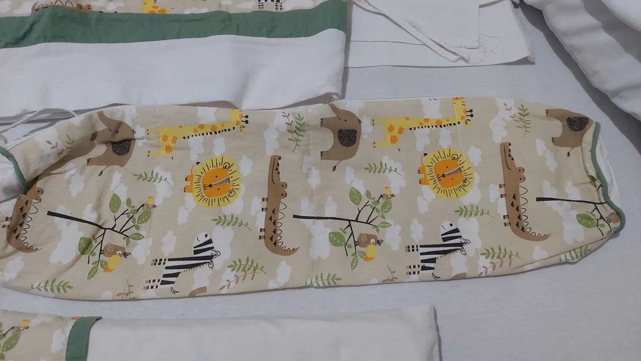 Kit berço 100% algodão Safari para Bebê - Foto 3