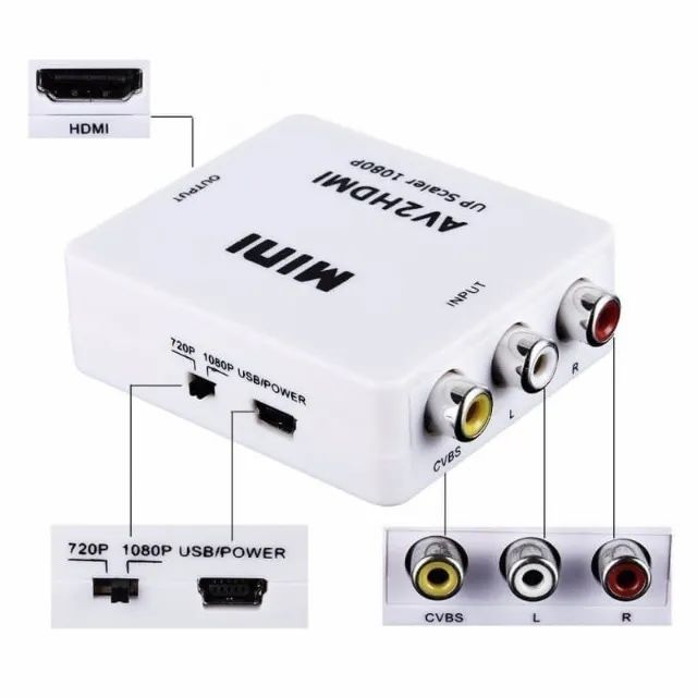 Conversor Av 3 Rca Para Hdmi  - Foto 4