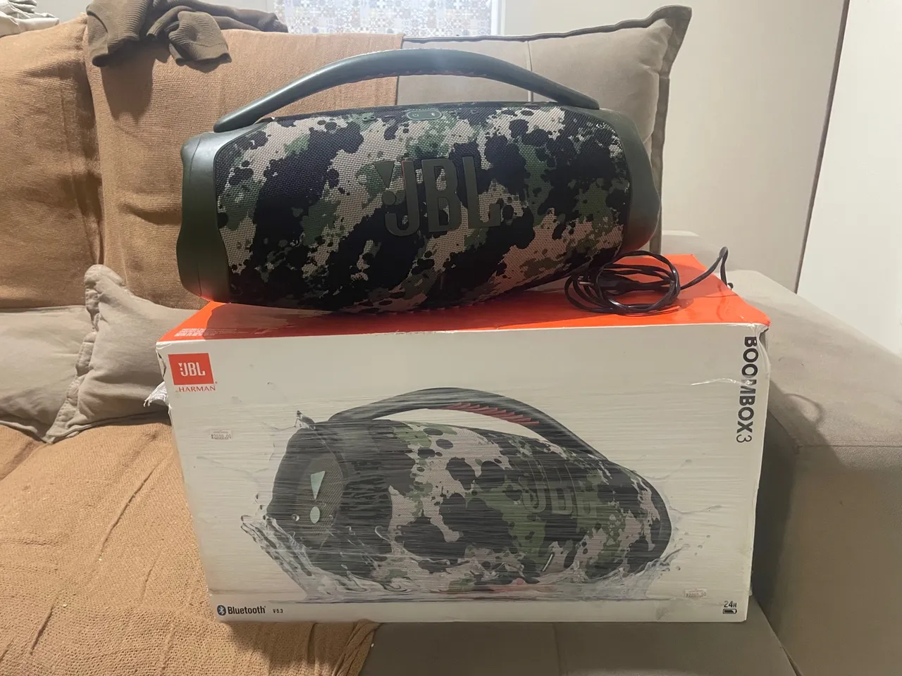 JBL Boombox 3 Camuflada - Som Potente e Portátil