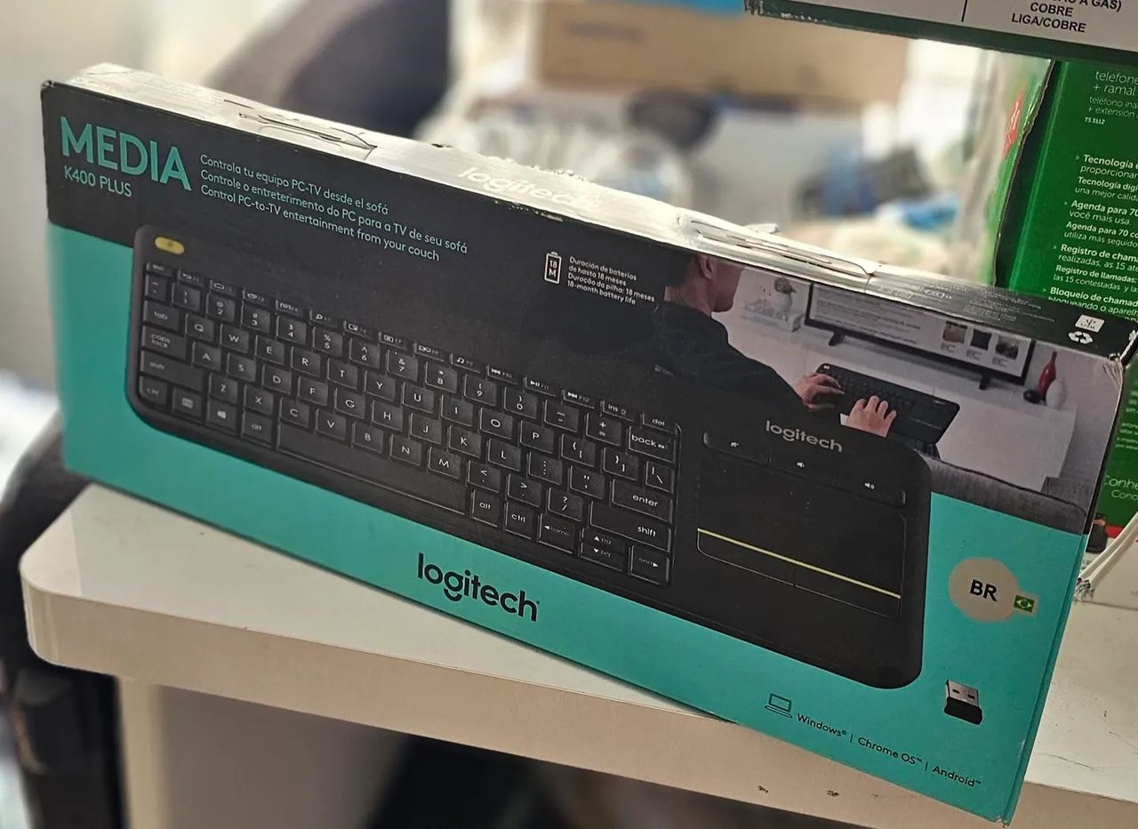 Teclado sem fio Logitech K400 Plus Periféricos e Acessórios de