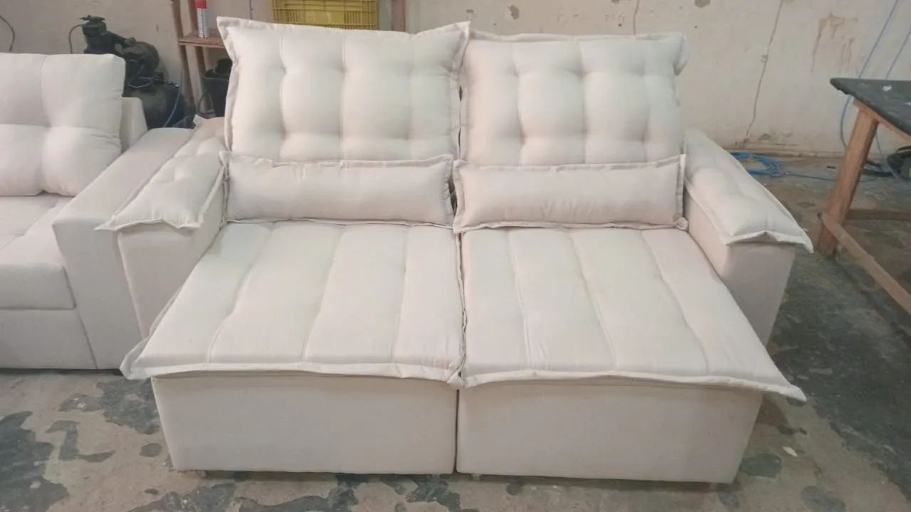 Sofa retratil reclinavel 2 metros - Foto 4