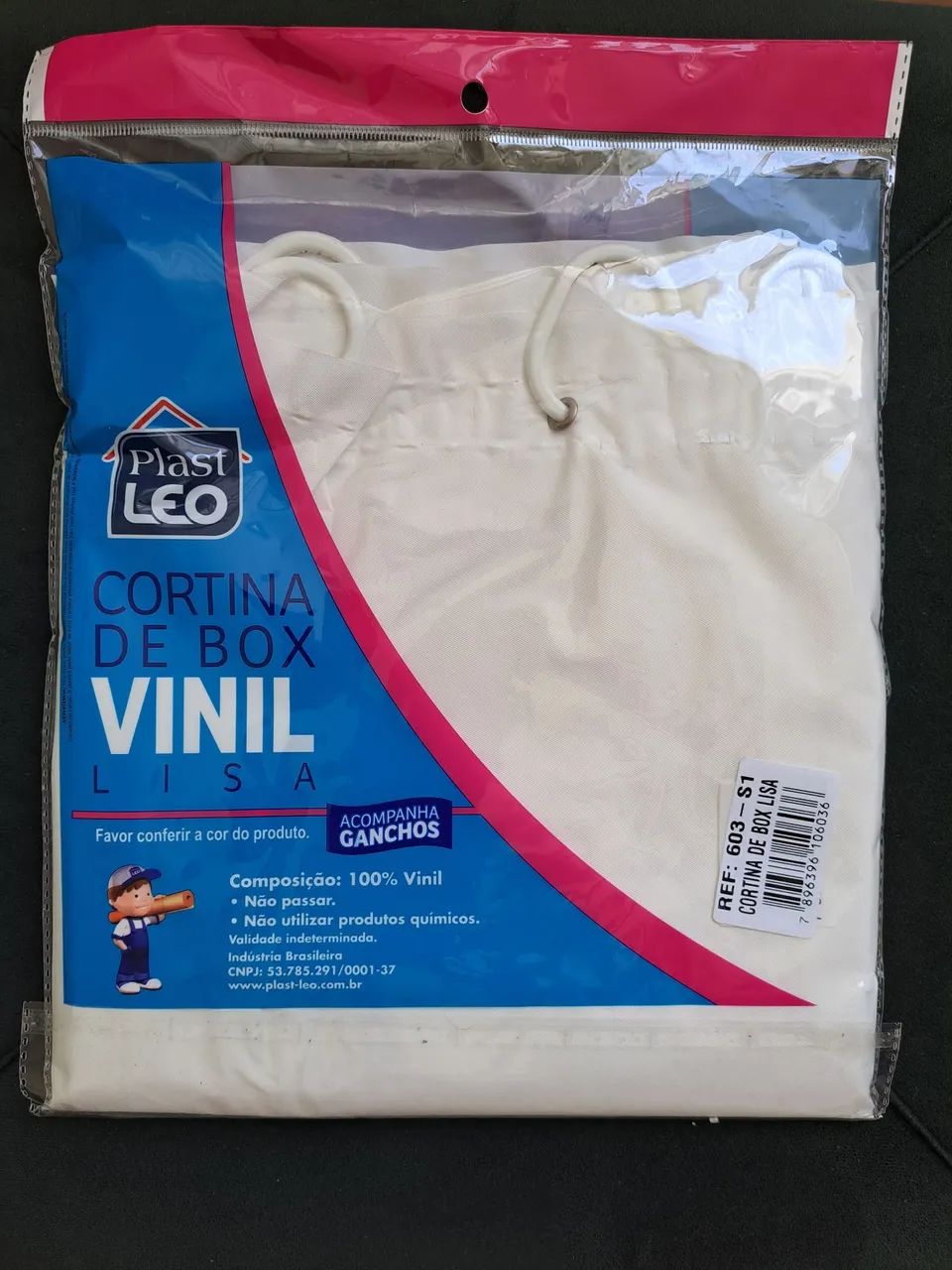 White Bathroom Shower Curtain Made of Plastic64750593456257121