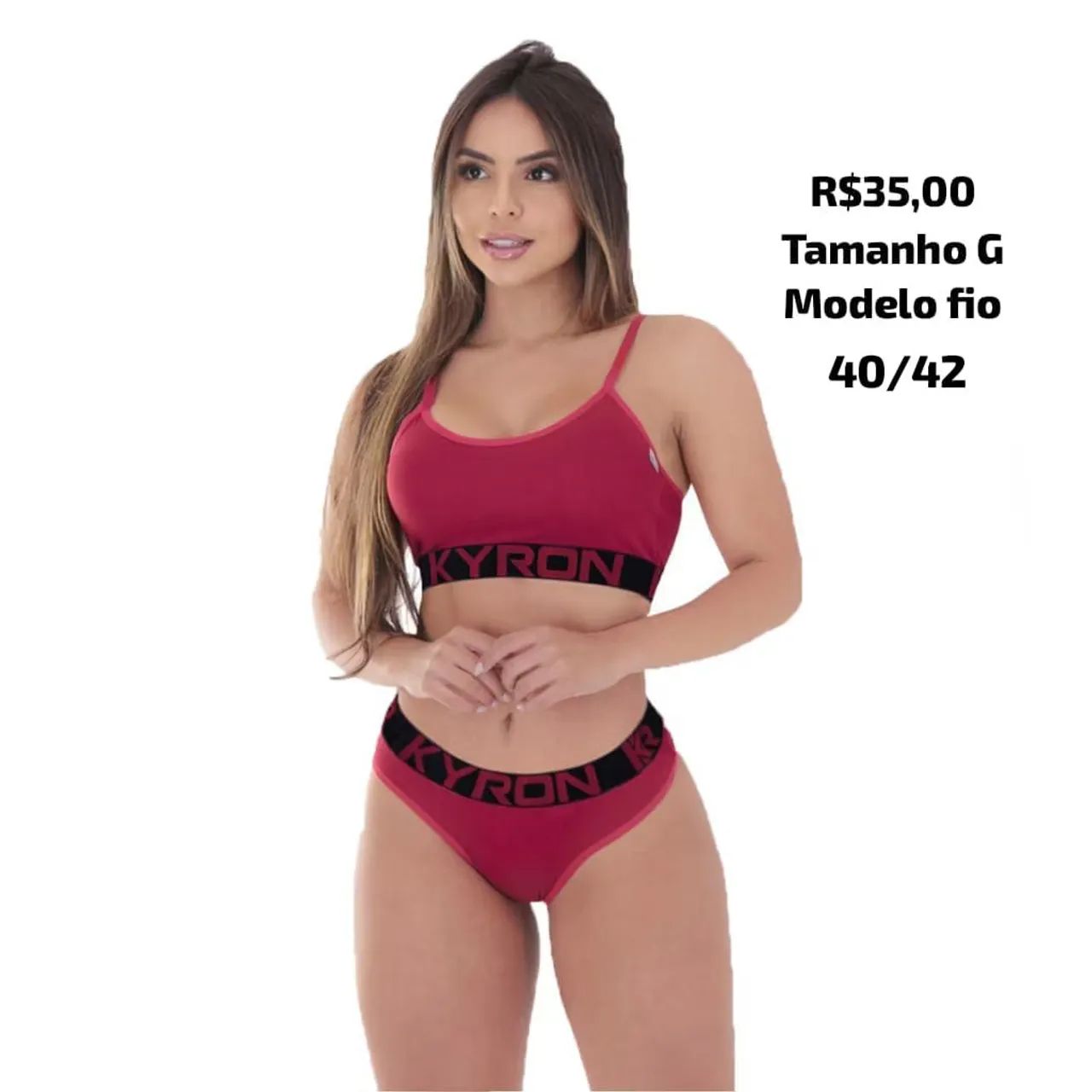 Conjunto de calcinha e sutiã modelo fio tamanho g e GG
