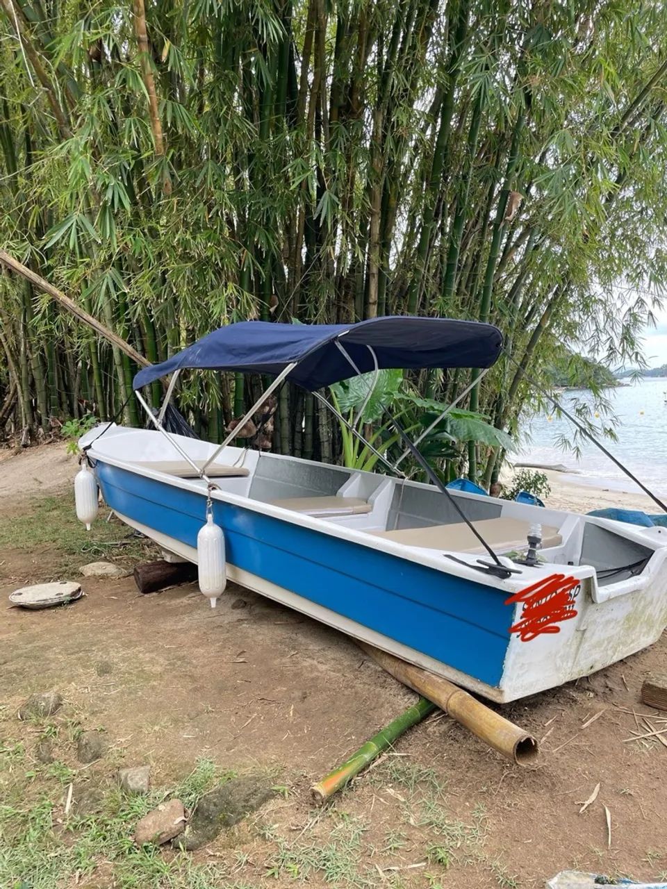 Barco de fibra - Telvina - impecável - Foto 4
