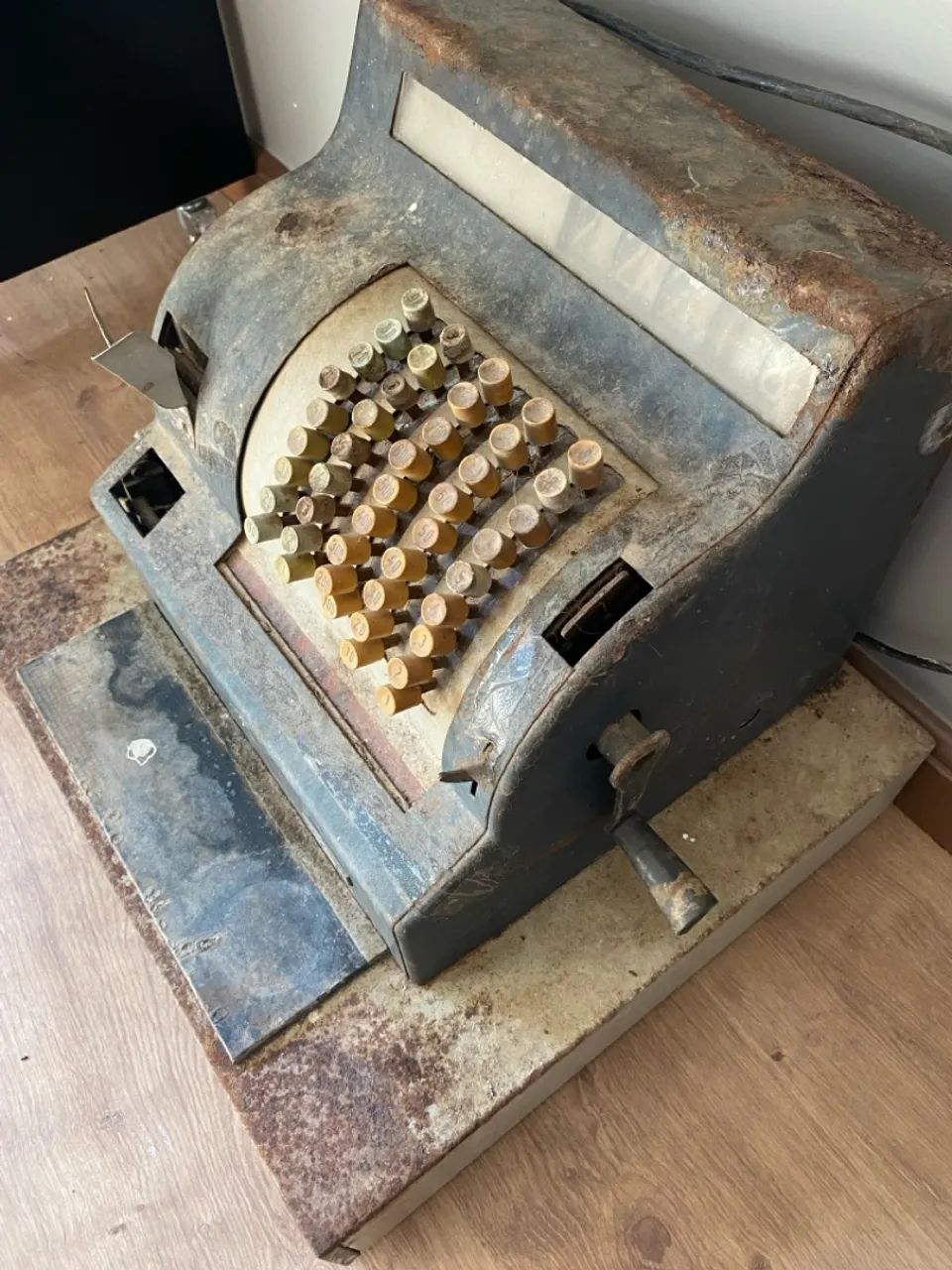 Caixa registradora antiga.