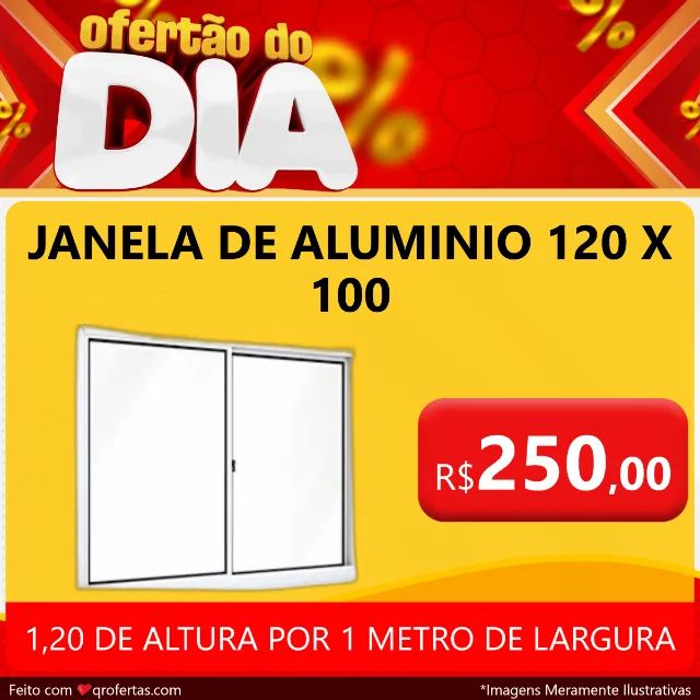 JANELA DE ALUMINIO 1,20 DE ALTURA POR 1 METRO DE LARGURA - VIDRO LISO  - Foto 4