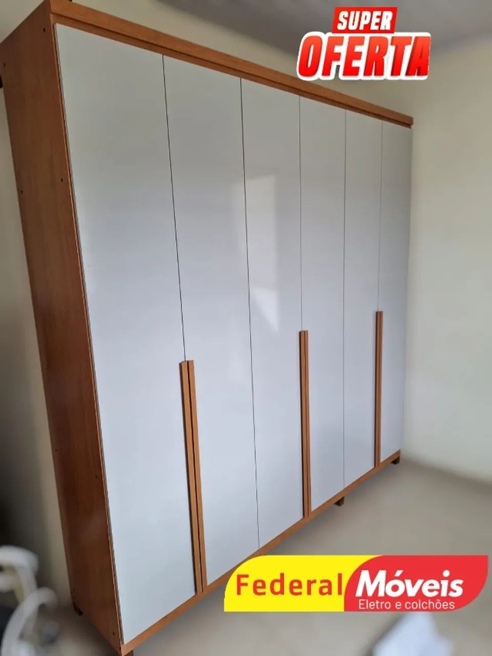 Guarda Roupa Casal 100% MDF 6 Portas 4 Gavetas (NOS CHAME NO WATSAPP)
