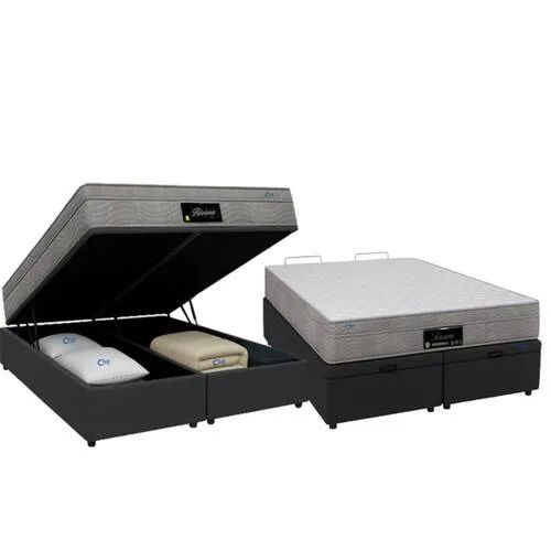 Conjunto de Colchão Riviera Queen e Cama Baú Queen