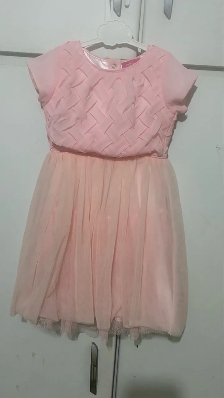 Vestido infantil rosa