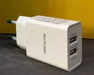 Carregador Power Changer c/ 2 USB + cabo Lightning - Foto 2