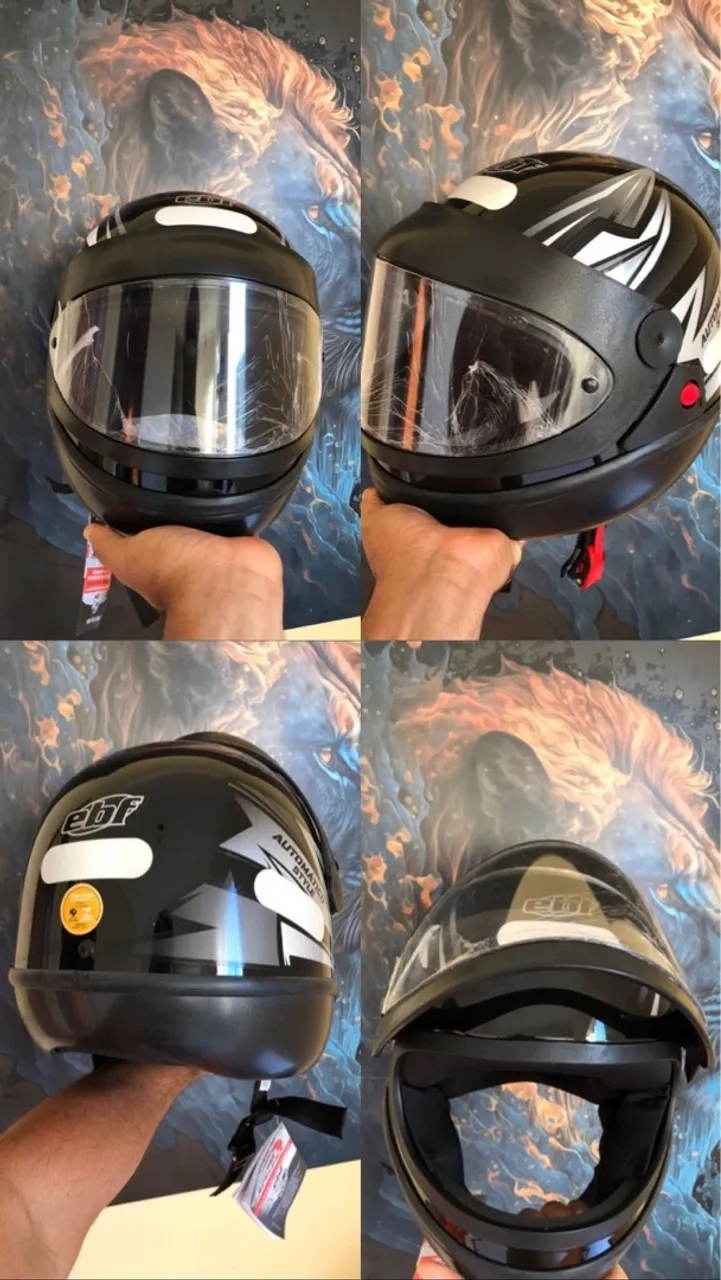 Capacete EBF Automático Preto - Novo