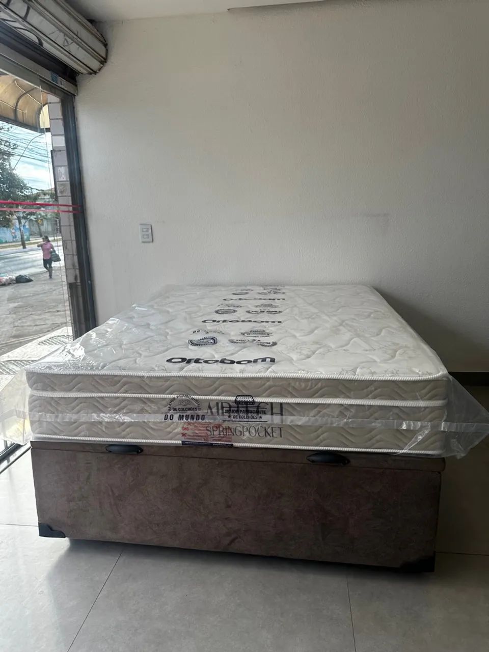 Conjunto Box Baú Novo Colchão Ortobom 