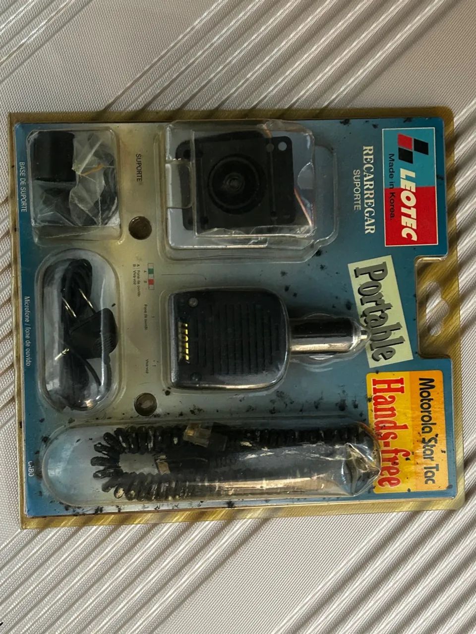 Kit Hands-Free Leotec p/ Motorola StarTAC - Novo Lacrado (Vintage / Colecionador) - Foto 3