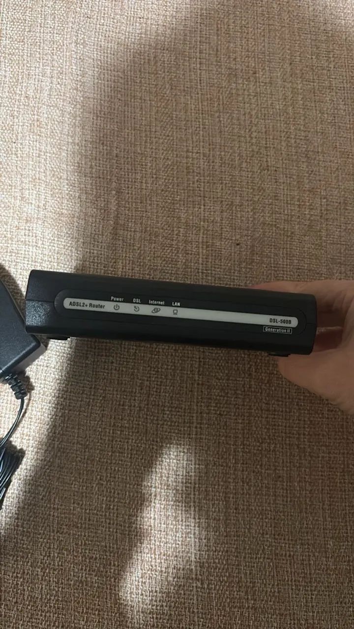 Modem Roteador Adsl D-link Dsl-500b - Usado - Com Fonte