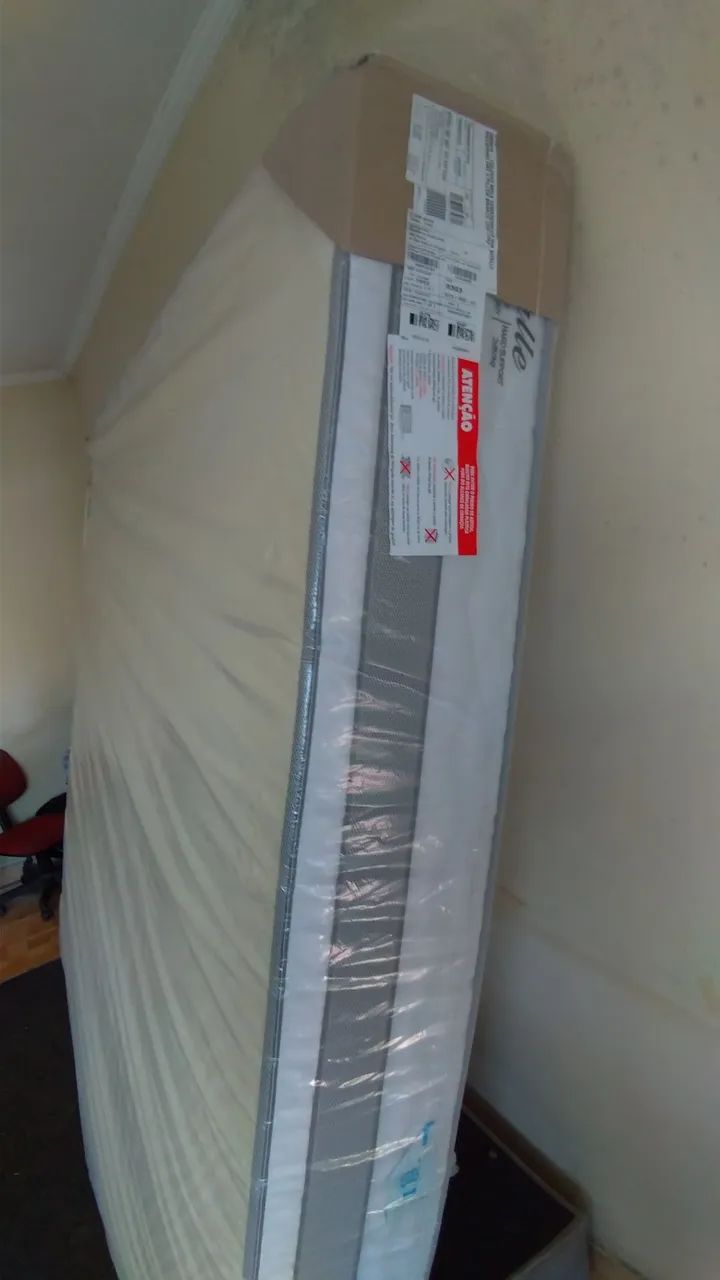 Colchão King Size Herval Vitalle com Molas Maxpring 31x193x203 cm Cinza - Foto 5