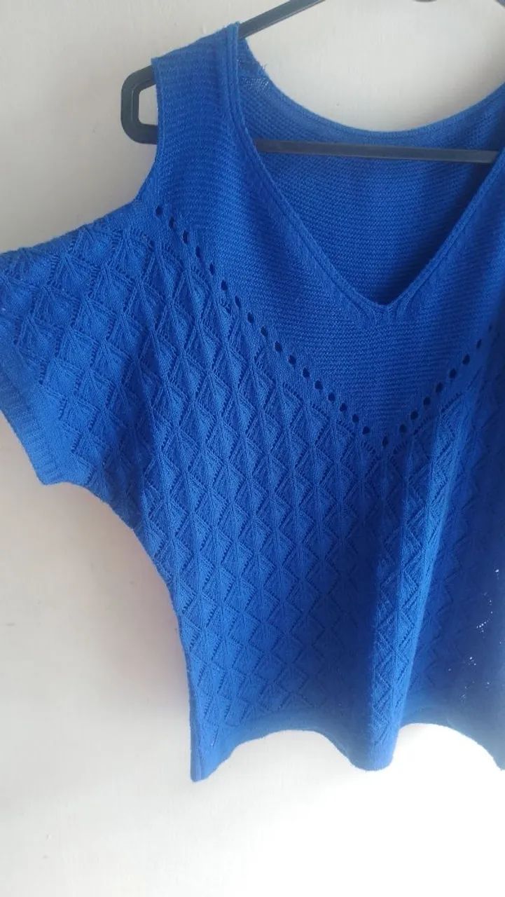 Blusa Azul Ombro a Ombro - Foto 2