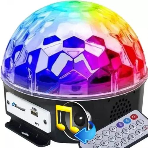 globo magico led de luz led rgb controle e usb lk306 9 cores - Foto 4