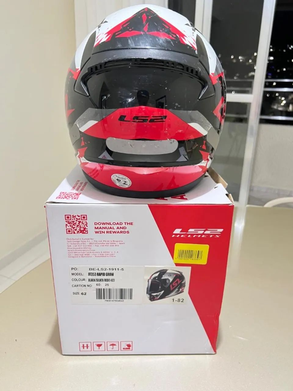 CAPACETE LS2 FECHADO COM NARIGUEIRA  - Foto 6