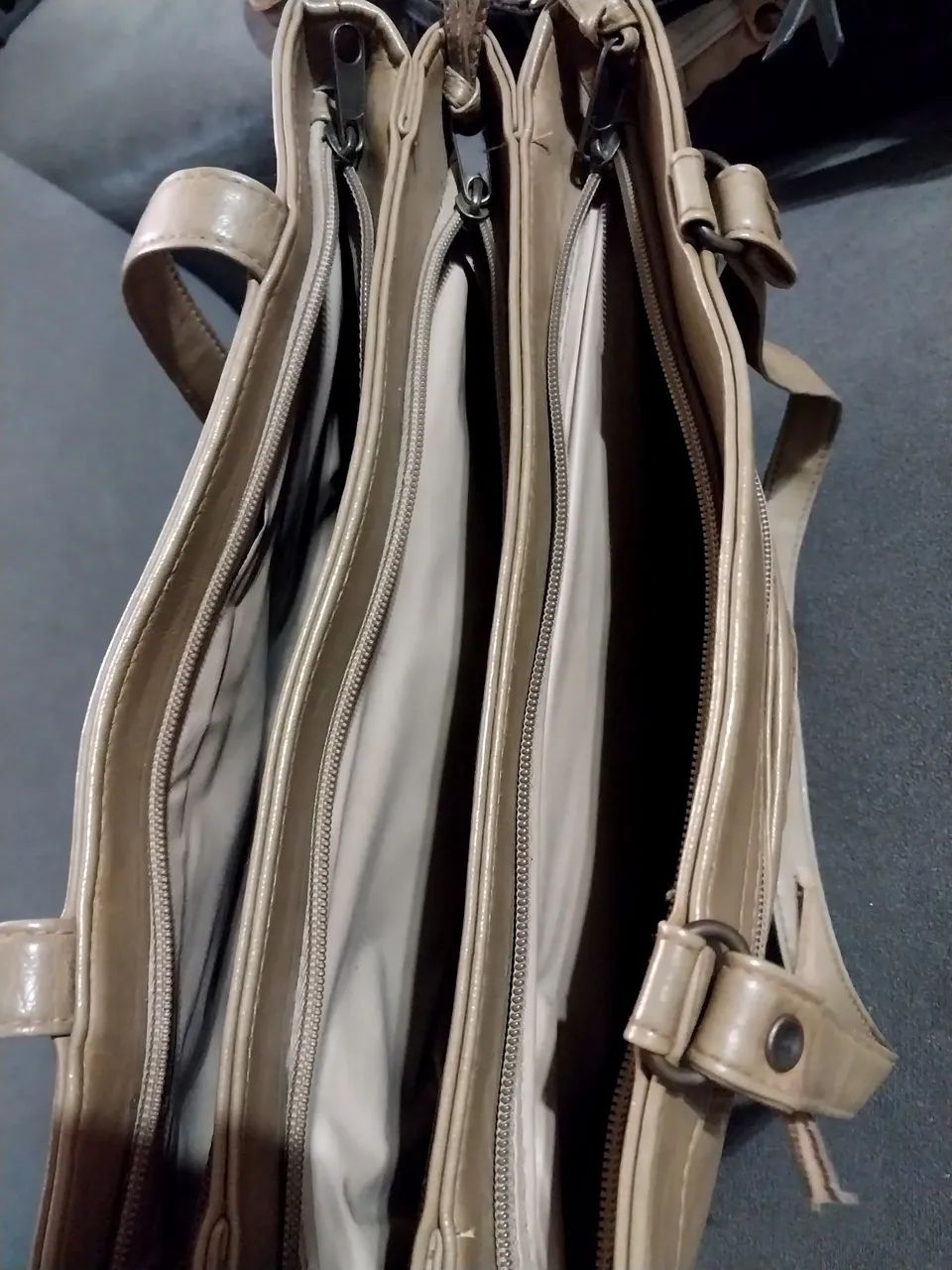 Bolsa de ombro bege - Foto 3