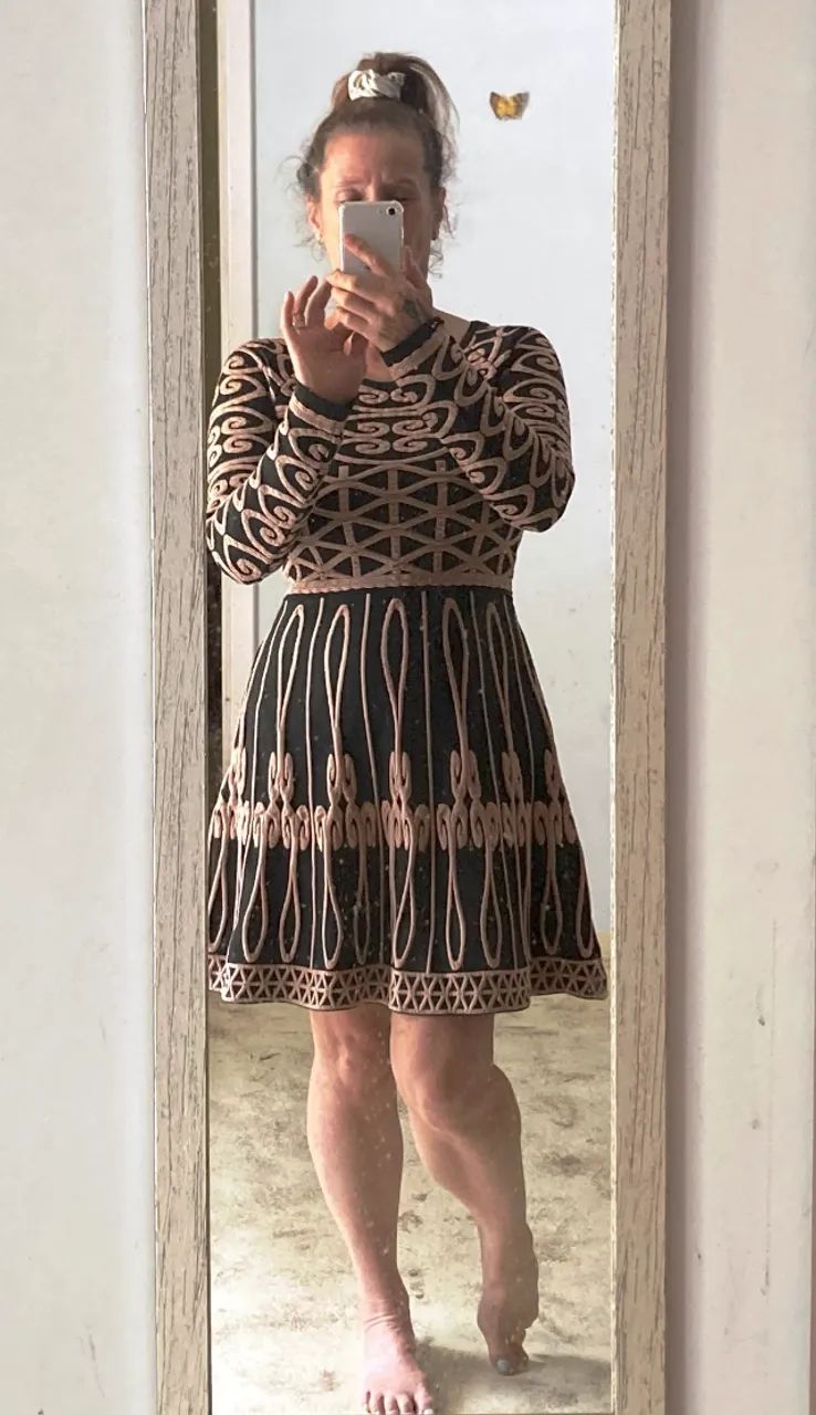 Vestido em lá quádrupla, bem quente e diferenciado - Foto 4