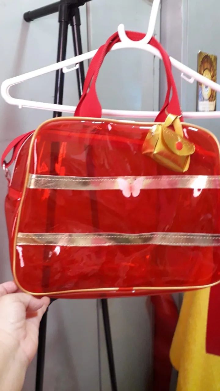 Bolsa transparente colorida - Foto 4