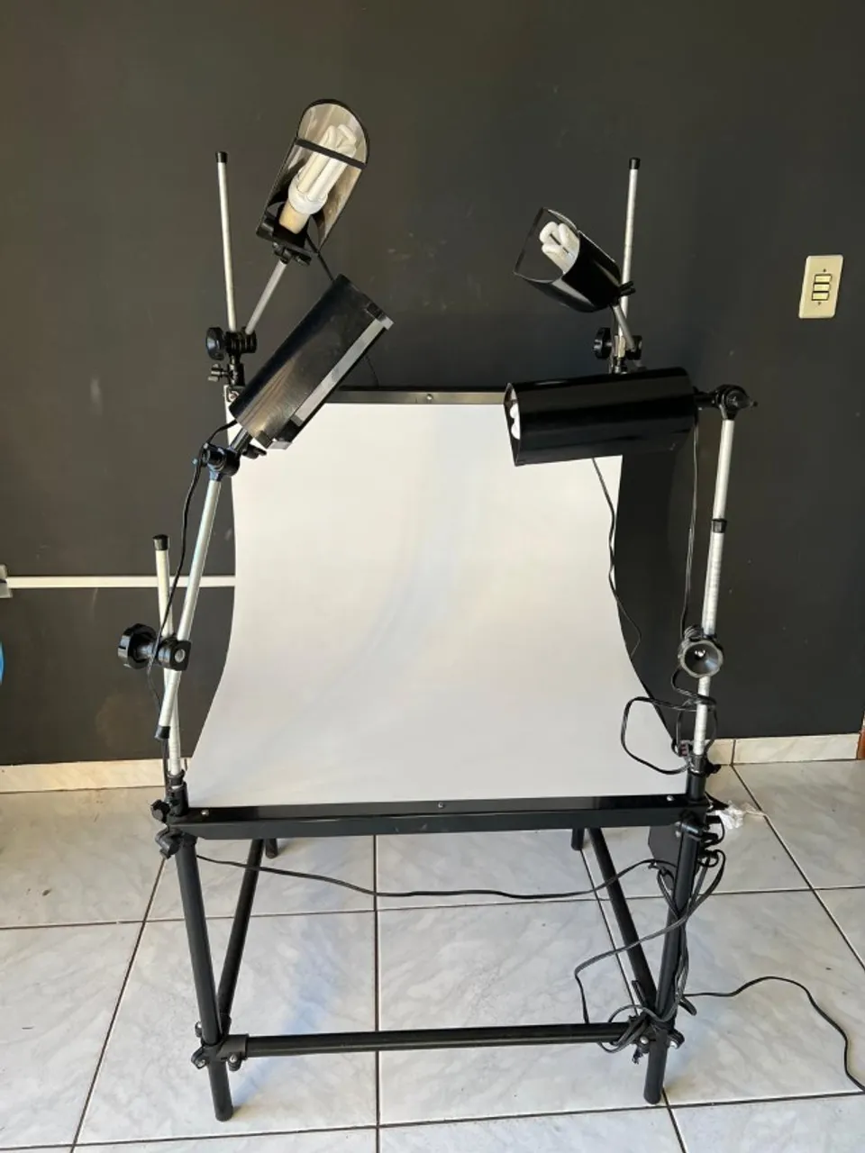 MINI MESA STILL ATEK ESTUDIO FOTOGRAFICO COM SUPORTE PARA ILUMINAÇÃO