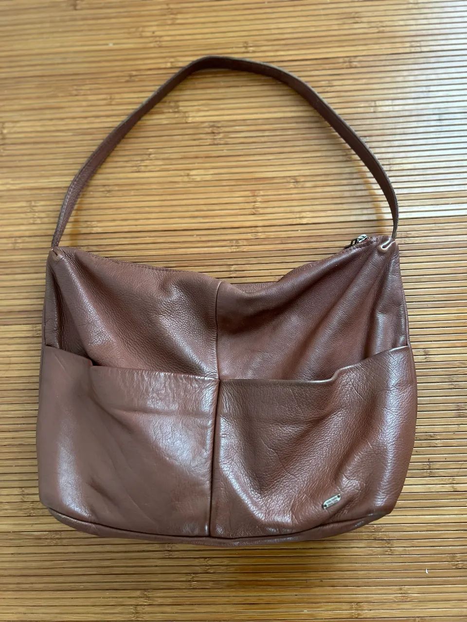 Bolsa de couro legítimo Via Mia  - Foto 3