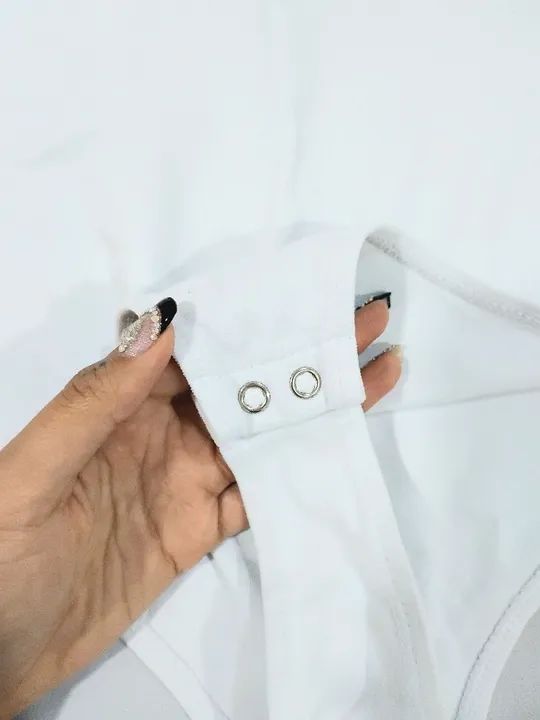 Body Branco Slim - Tamanho P - Foto 4