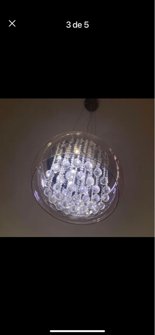Lustre de cristal moderno