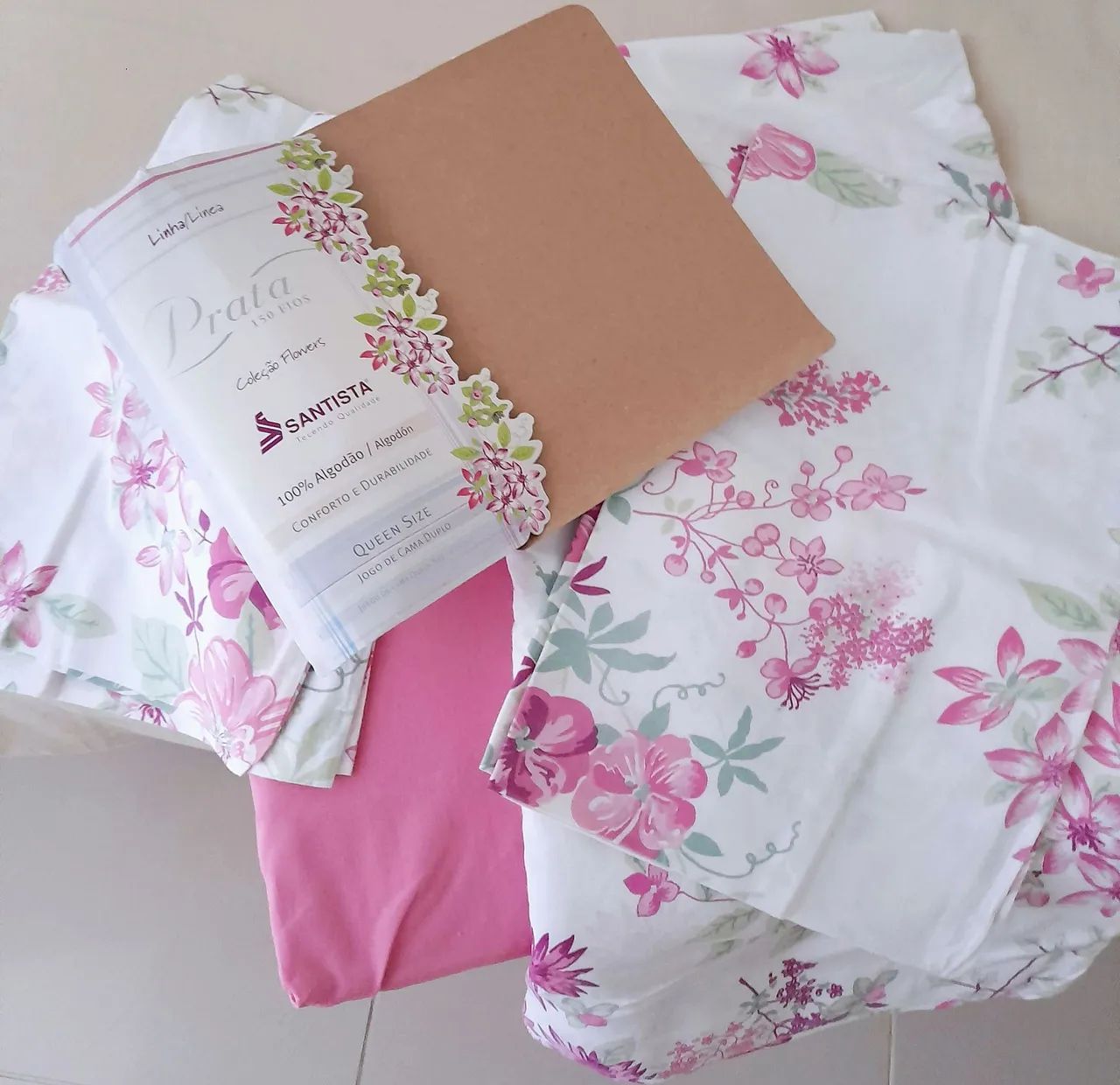 Novos na embalagem!DOIS - Jogo de Lençol Casal Santista (02 tipos - 150 fios e Microleen) - Foto 3