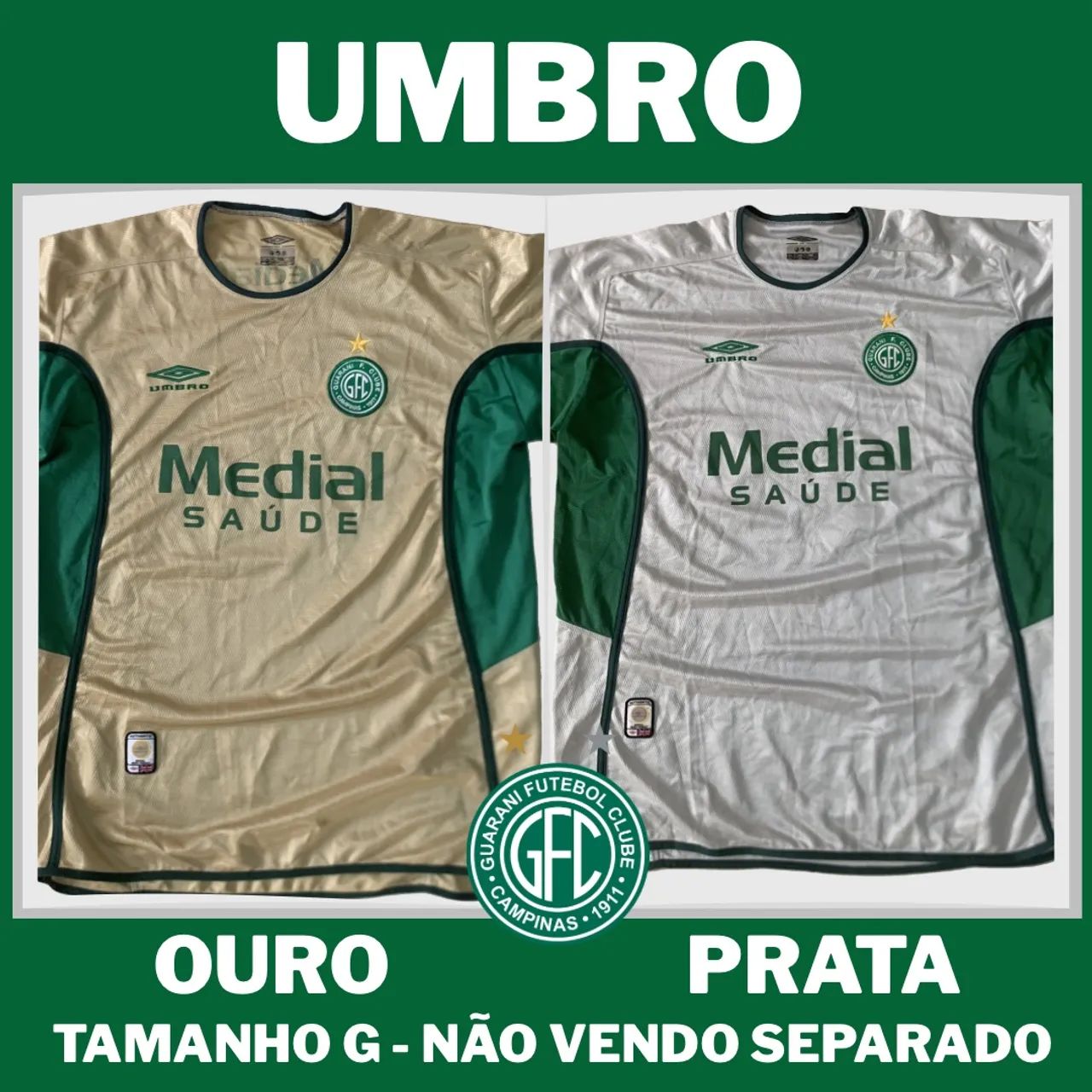 2 Camisetas - Guarani Futebol Clube
