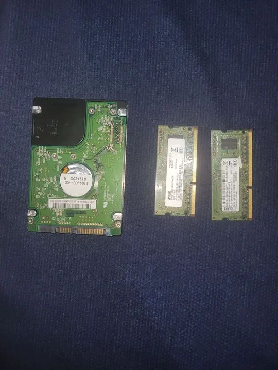 HDD 250GB E MEMORIAS DDR2GB
