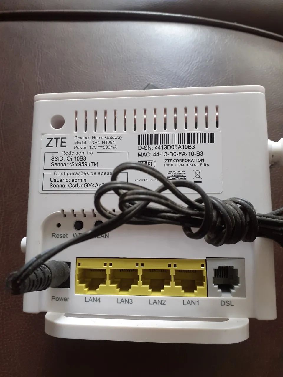Roteador ZTE ZXHN H108N - Oi - Conectividade e Dispositivos de