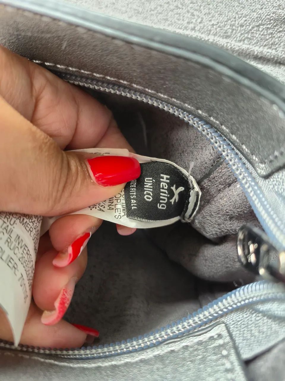 Bolsa transversal cinza Hering -usada - Foto 5