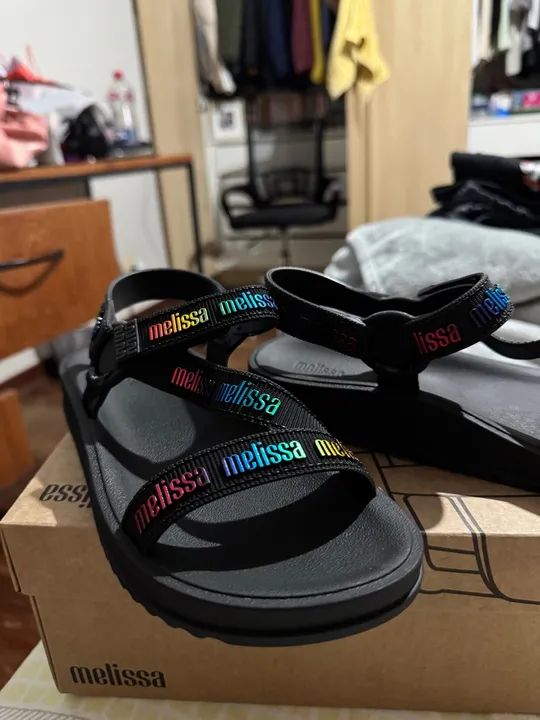 Sandália Melissa stripes M lover  NOVA (nunca usada )