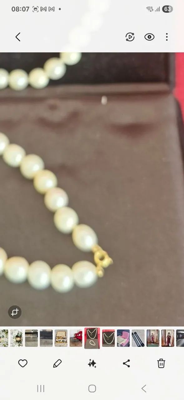 Colar de pérolas e ouro, e pulseira em ouro - Foto 3