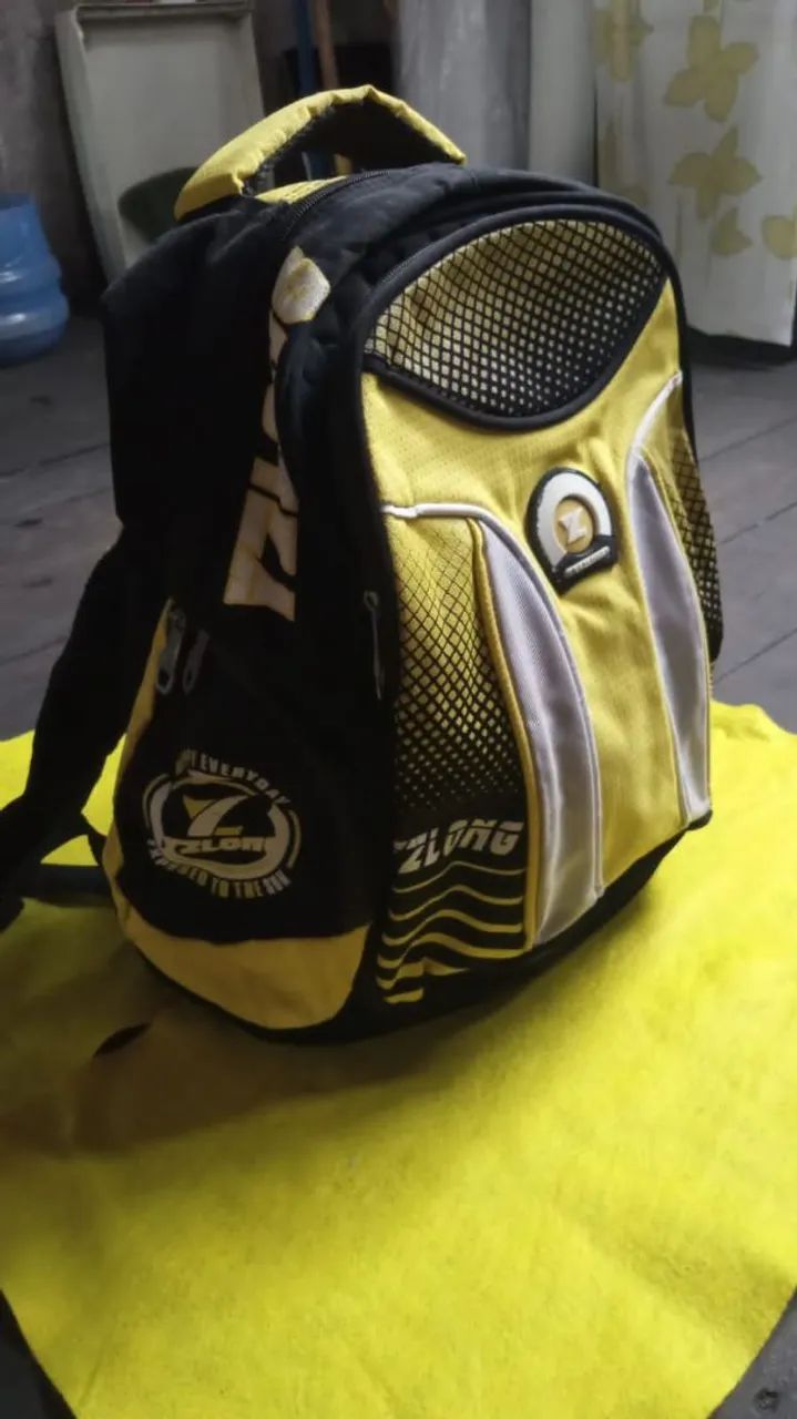 Mochila TZHON Amarela e Preta - Foto 4
