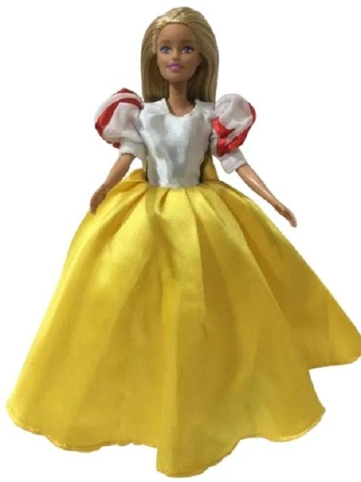 Vestido Para Boneca Barbie Branca De Neve Ler Anuncio - Foto 2