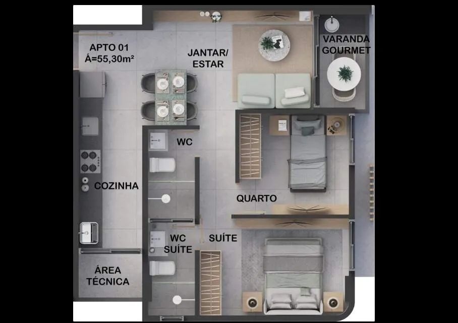 Apartamento à venda, 2 quartos, 1 suíte, 1 vaga, Intermares - Cabedelo/PB - Foto 3