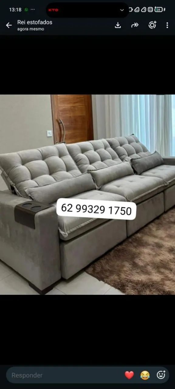 Sofá retrátil preço de fábrica 