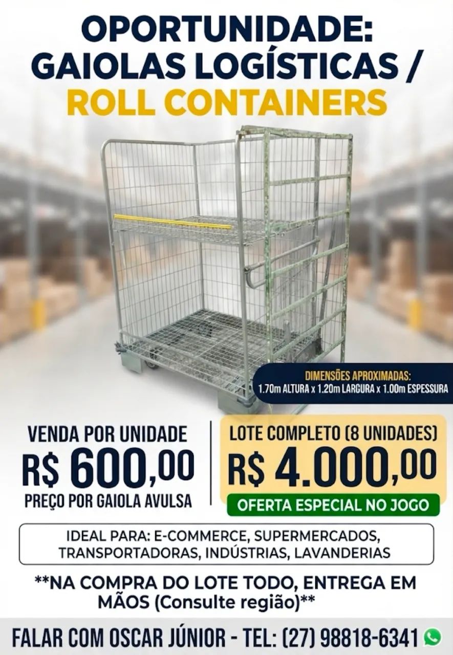 Gaiolas logísticas 