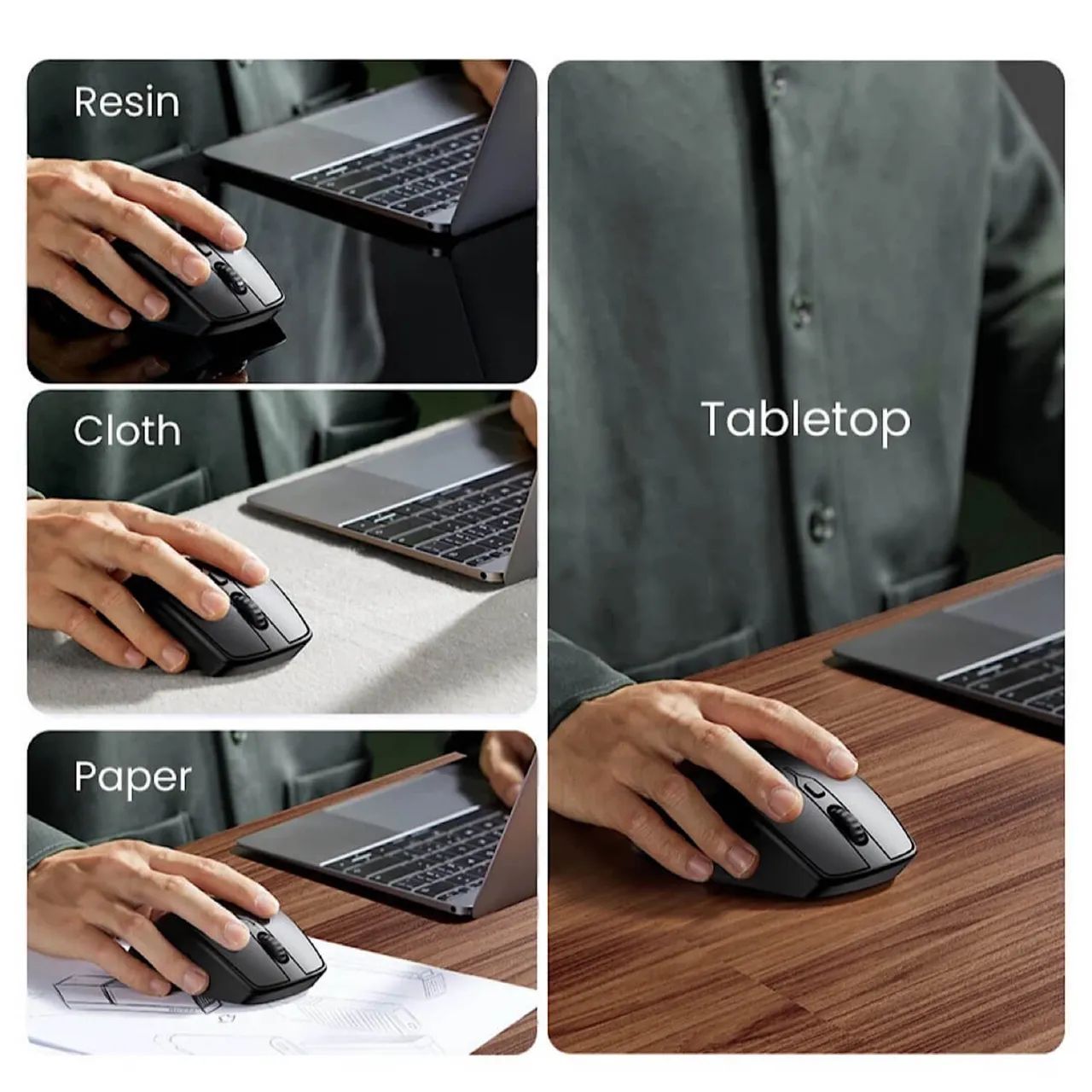 Mouse Ugreen Macbook Notebook Pc Sem Fio Bluetooth Wireless  - Foto 4