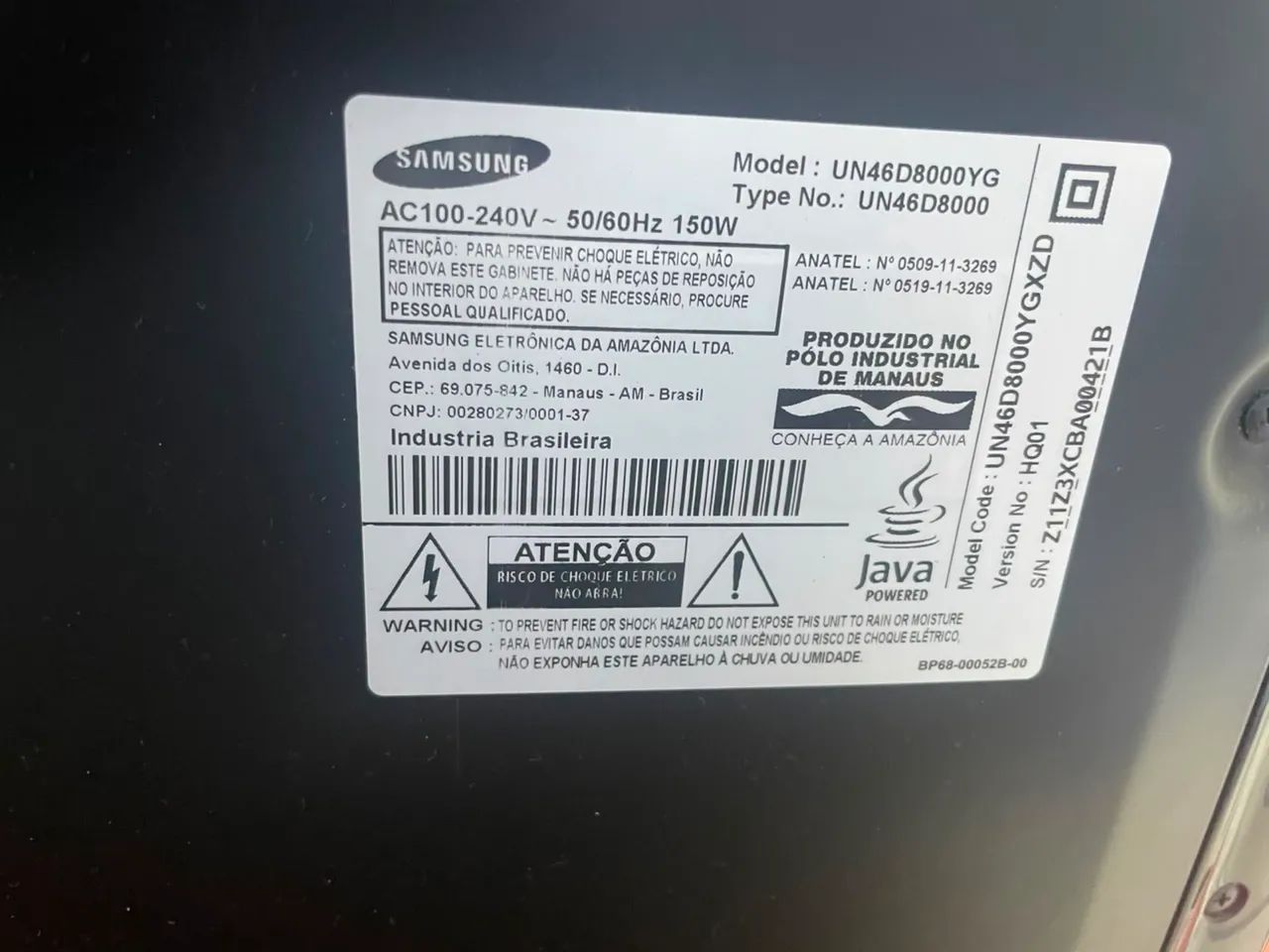 Vendo televisão Samsung 50