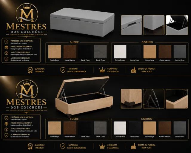 Cama Box Baú Max Solteiro 88x188x41