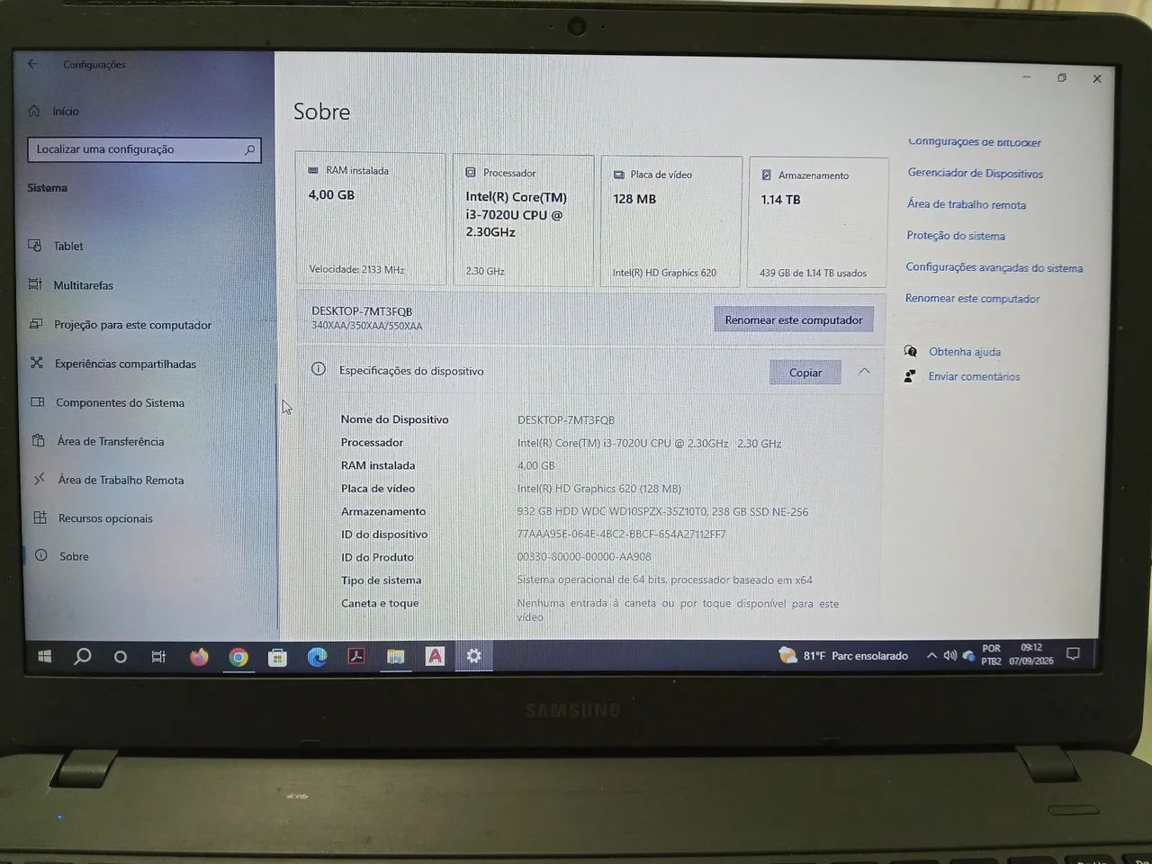 VENDO Notebook Samsung - Foto 3