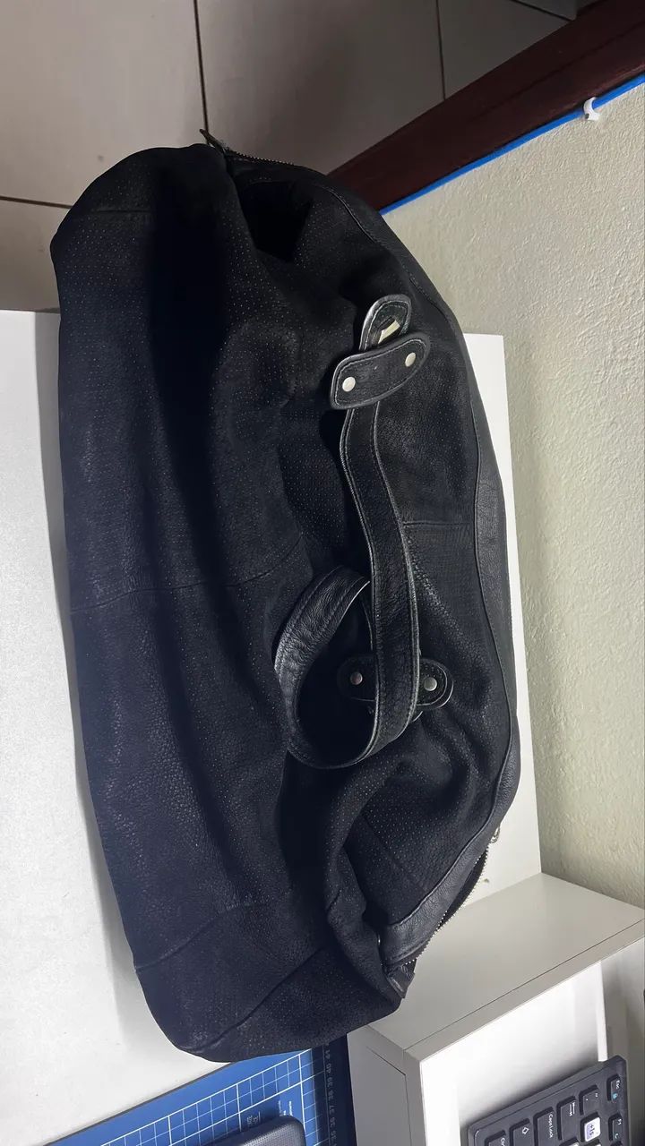Bolsa Mala couro legítimo de pelica  - Foto 5