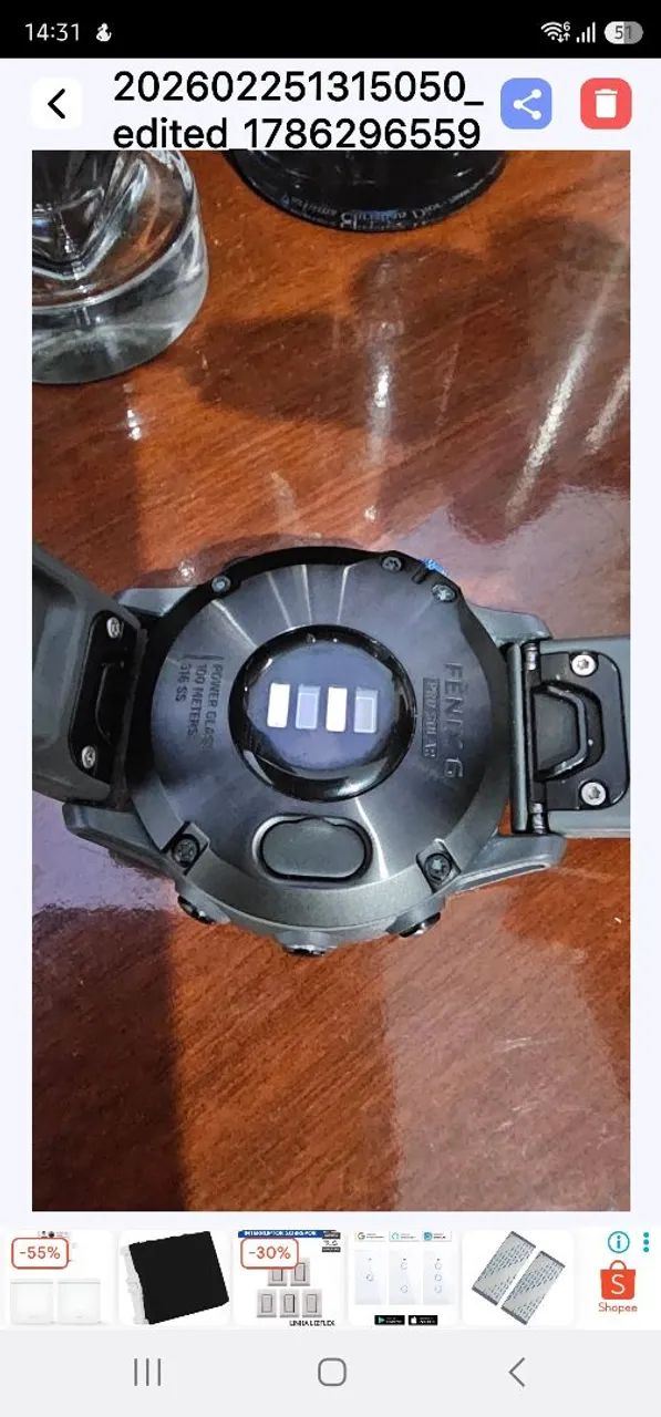 Relógio garmin fênix 6 pro solar  - Foto 2