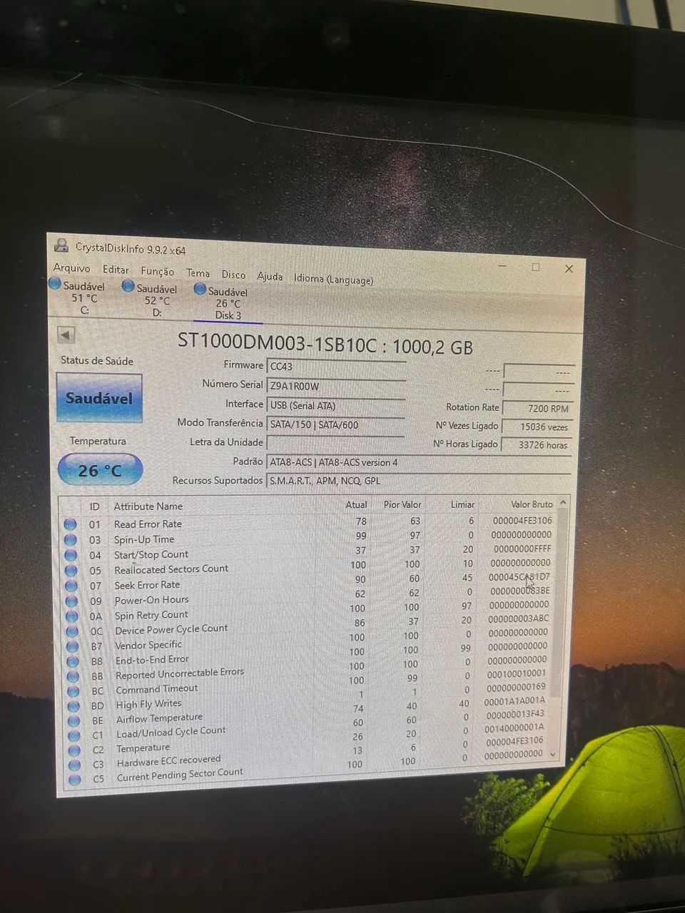 HD 1TB SEAGATE 7200 - SAUDÁVEL  - Foto 3