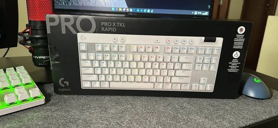 Teclado Logitech G PRO X TKL RAPID Magnético - Branco - Foto 3